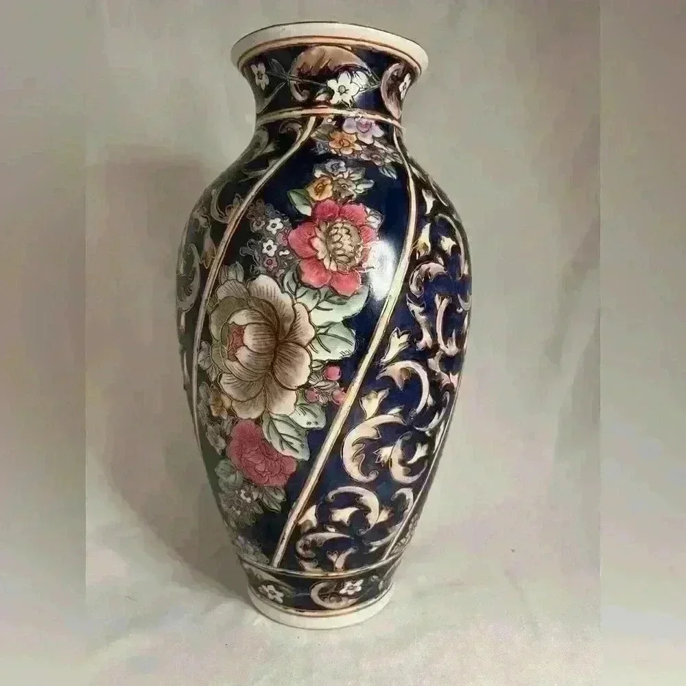 Vtg Large Glazed ceramic talk vase - Picture 2 of 4